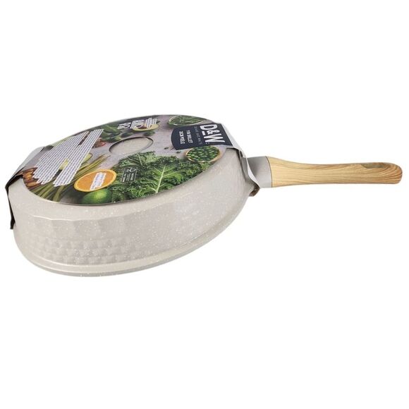 D&W Deane and White Cookware 11in Nonstick Skillet Frying Pan Greige Speckled - Picture 4 of 15